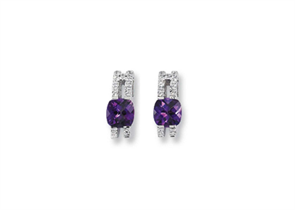 CZ Studded Gemstone Earring